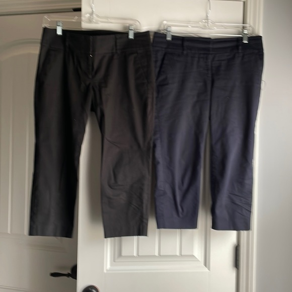 Set of 2 Navy and Black Ann Taylor Factory Petite Capri Pants - Picture 1 of 7